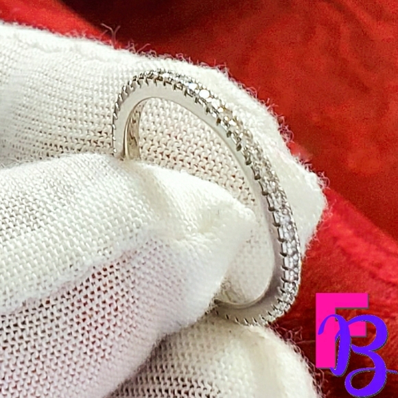 Size 10 2MM CZ Womens Eternity/Anniversary Band - Picture 2 of 13